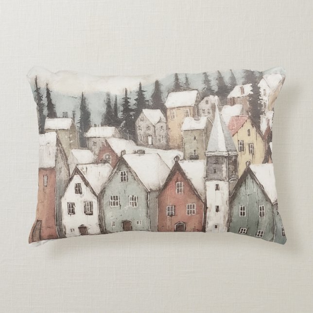Land/Primitive Häuser ACCENT PILLOW Dekokissen (Vorderseite)