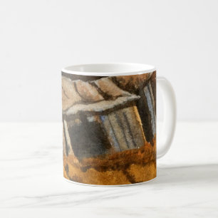 Land Road Tasse Landstall Herbstfeld fallen
