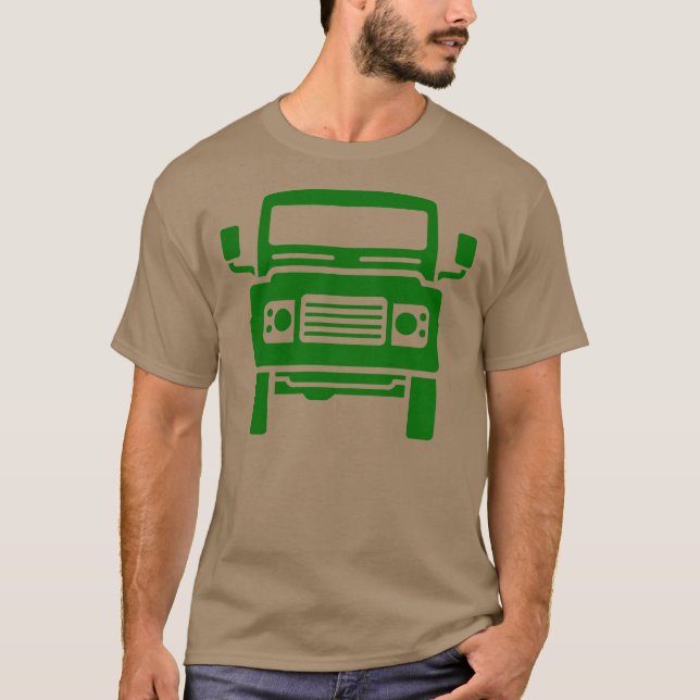 Land Rover-Illustration (Grün) T-Shirt (Vorderseite)
