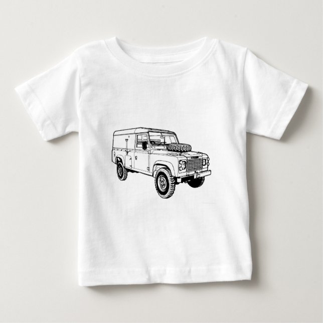 Land Rover Landy Hikingduck Baby T-shirt (Vorderseite)