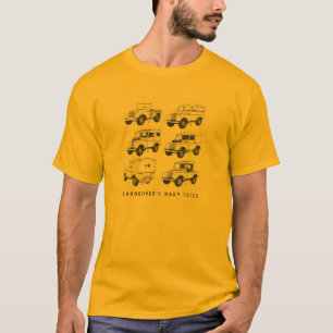 Land Rover Muti Auto Klassisches Vintages Wanderhe T-Shirt