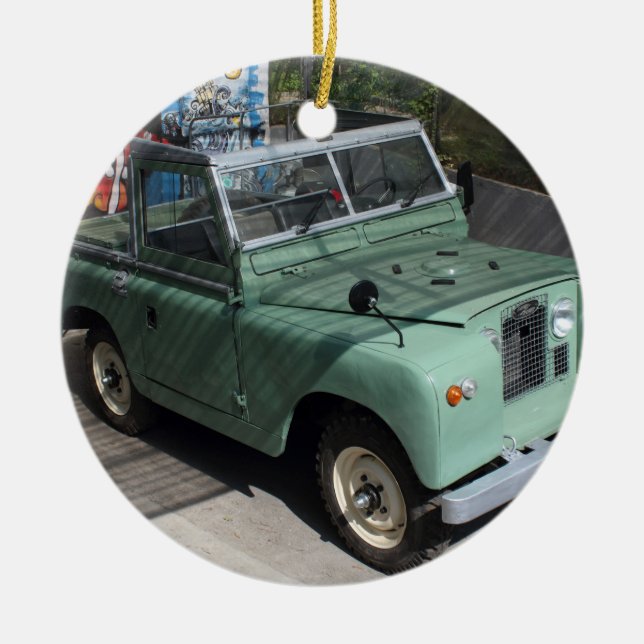Land Rover Series II SWB Keramik Ornament (Vorne)