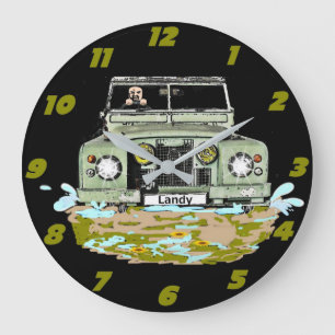 Land Rover Series Wall Clock Große Wanduhr