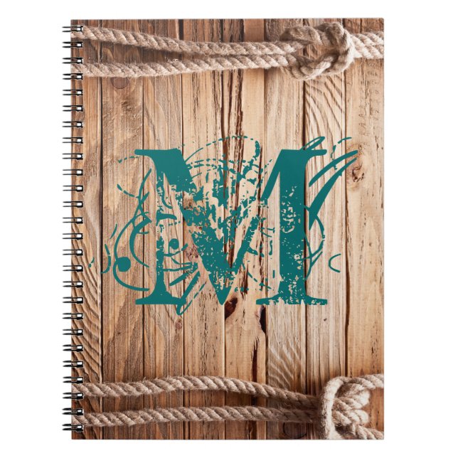 Land Rustic Wood Monogram Urheber Buch (Vorderseite)