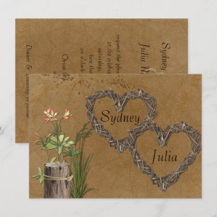 Land, Rustikal, elegante Einladung zur Hochzeit