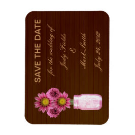 Land Rustikal rosa Mason Jar speichern Datum Magne Magnet
