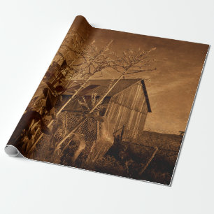 Land Rustikale Barn Vintag Brown Farm Textur Geschenkpapier