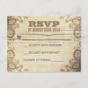 Land rustikale Hochzeit RSVP Postkarten