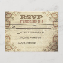 Land rustikale Hochzeit RSVP Postkarten