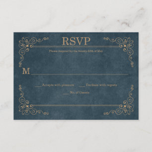Land Rustikale Marine Tan Chalkboard UAWG   RSVP Karte