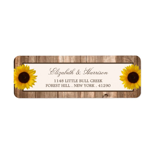 Land Rustikale Sonnenblumen & Braun-Holz Hochzeit (Vorne)