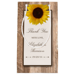 Land Rustikale Sonnenblumen & Braun-Holz Hochzeit Kleine Geschenktüte