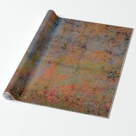 Land Rustikale Vintag Orange Blue Textur Geschenkpapier