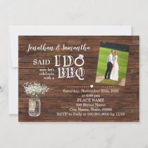 Land sagte ich Ja BBQ Hochzeitsreise nach der Hoch Einladung