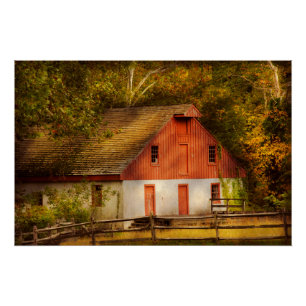 Land - Scheune - Auf der Weide Poster