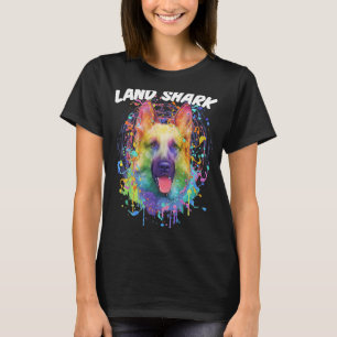 Land Shark German Shepherd Schäfer Spaß Dog ihnen T-Shirt