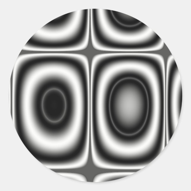 Land Sieben - Fraktal Runder Aufkleber (Vorderseite)