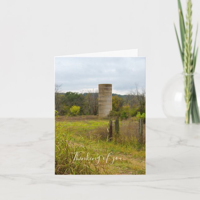 Land Silo denken Sie an Sie Karte (Vorderseite)