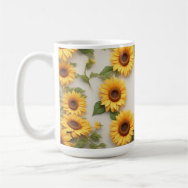 Land Sonnenblume Florales Design Kaffeetasse