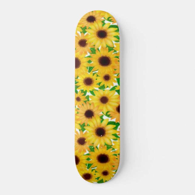 Land-Sonnenblume-Skateboard Skateboard (Vorderseite)