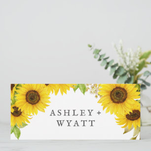 Land Sonnenblumennamen Seating Chart Header
