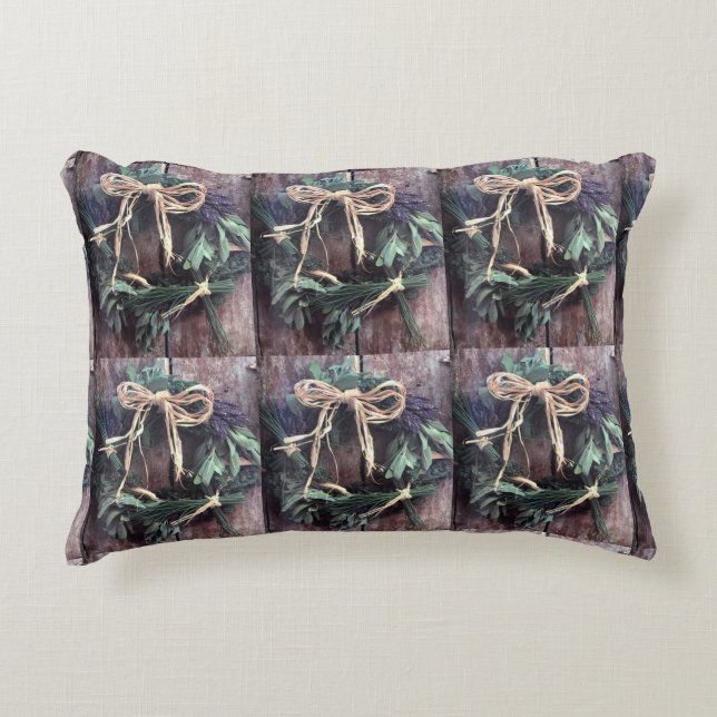 **LAND STIL CHRISTMAS WREATH** PILLOW DEKOKISSEN (Vorderseite)