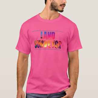 Land Surveyor Job Titel Beruf Sunset Retro Me T-Shirt