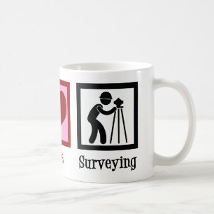 Land Surveyor Peace Liebe Surveyor Company Kaffeetasse