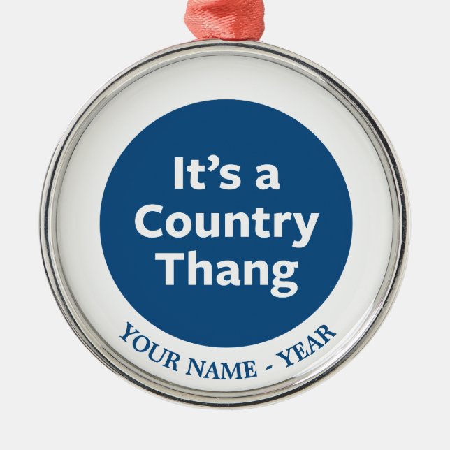 Land Thang Ornament Aus Metall (Vorne)