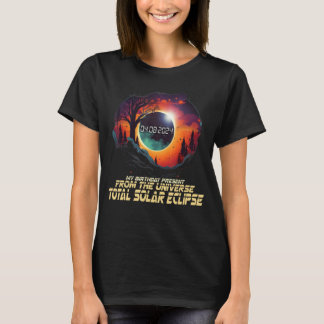 Land Total Solar Eclipse April 8 2024 Birthda T-Shirt