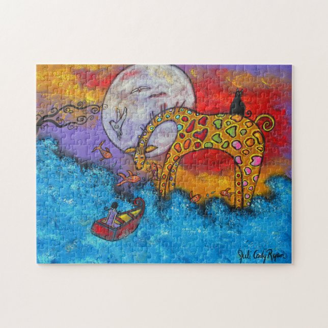 Land trifft Seepuzzlespiel Puzzle (Horizontal)