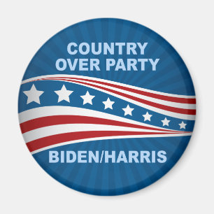 Land über Party Biden Harris 2024 Wahl Magnet