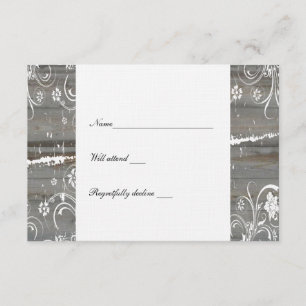 Land verblaßte hölzernes uAwg RSVP Karte