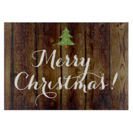 Land-Vintage hölzerne frohe Weihnachten Schneidebrett
