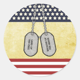 Land vom freien runder aufkleber