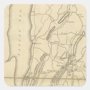 Land von Frog's Point bis Croton River Quadratischer Aufkleber