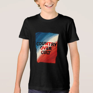 Land vor Kult – Patriotische Farbstreifen Tri-Blend Shirt