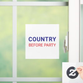 Land vor Partei Politik  Fensteraufkleber