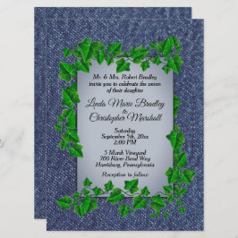 Land Wedding Denim Vines Einladung 6,5" x 8,75