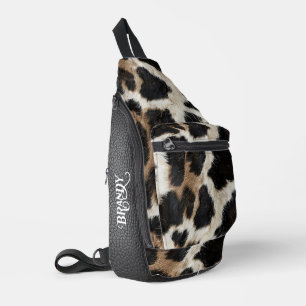Land Western Cowhide und Leder gedruckt Crossbody Bag