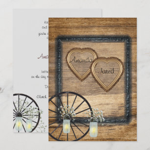 Land Western, Mason-Gläser,  Hochzeitseinladung Einladung