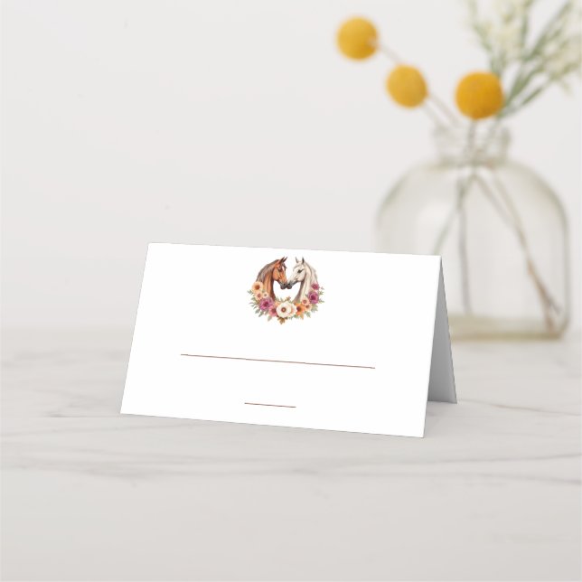 Land Western Pferde Platzkarte (Vorderseite)