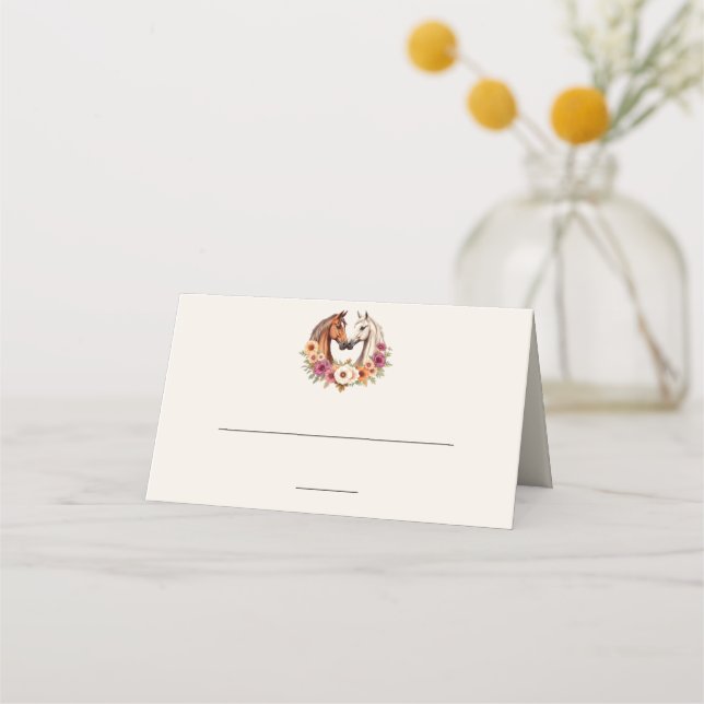 Land Western Pferde Platzkarte (Vorderseite)