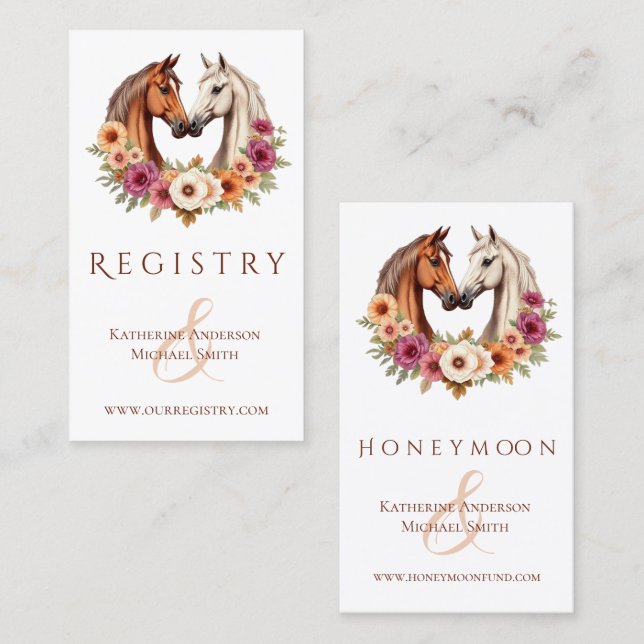 Land Western Pferde Visitenkarte (Vorne/Hinten)