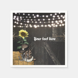 Land Western Rustikale Barenttür Napkins Serviette