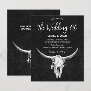 Land Western Schwarz-Weiß-Bullen-Schädel-Haushalt