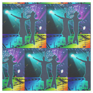 Land-Western-Tänzer 2 Bühne-Lichter und Musik Stoff