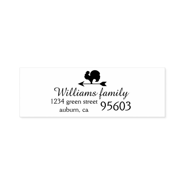 Land Wohnen ⎢ Rücksendeadresse Rubber Briefmarke Permastempel (Design)