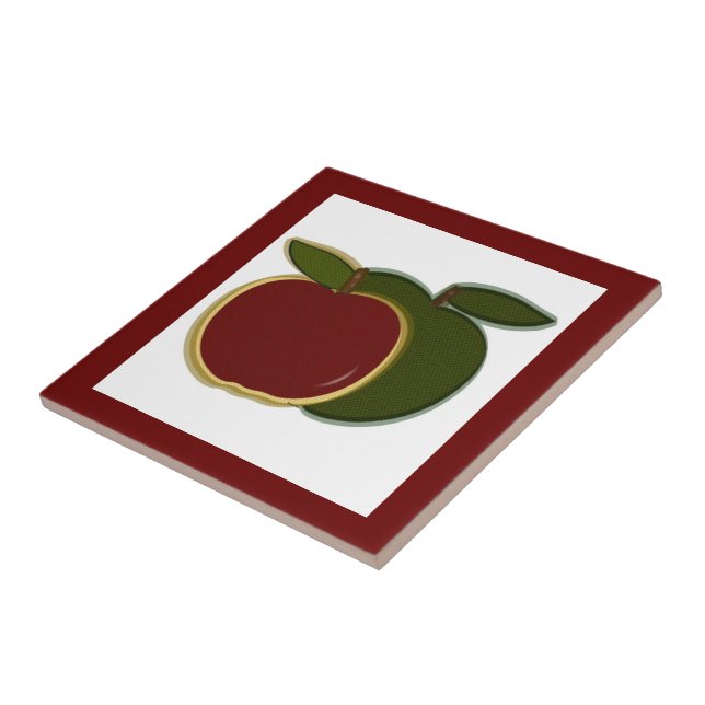 Landäpfel Tile (Cranberry) Fliese (Seite)