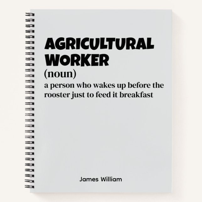 Landarbeiter - Funny Job Definition Notizbuch (Vorderseite)